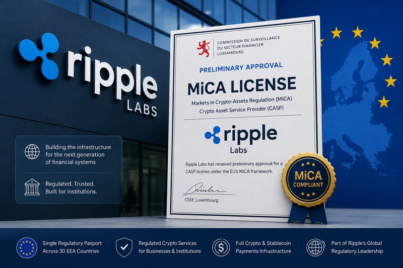 Ripple Secures Preliminary MiCA Approval in Luxembourg